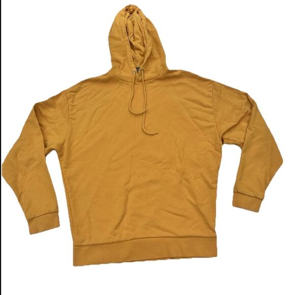 ASOS Mens Hooded Sweatshirt In Mustard Yellow Size XXS Hoodie Teen Basic Skater - Picture 1 of 7